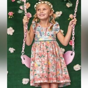 Girls 6 Wildflowers Daydream Believer Fairyland floral hi low dress 🧚